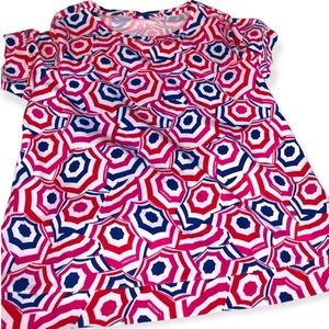 Land’s End size S umbrella pattern swim top SPF 50  NWOT